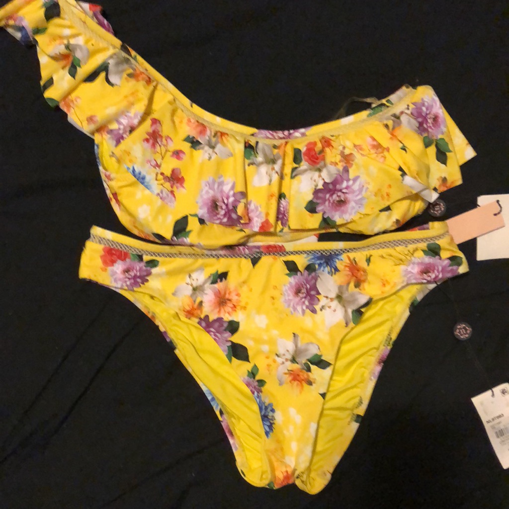 Nannet Lepore - Yellow Floral Bikini Set Nwt